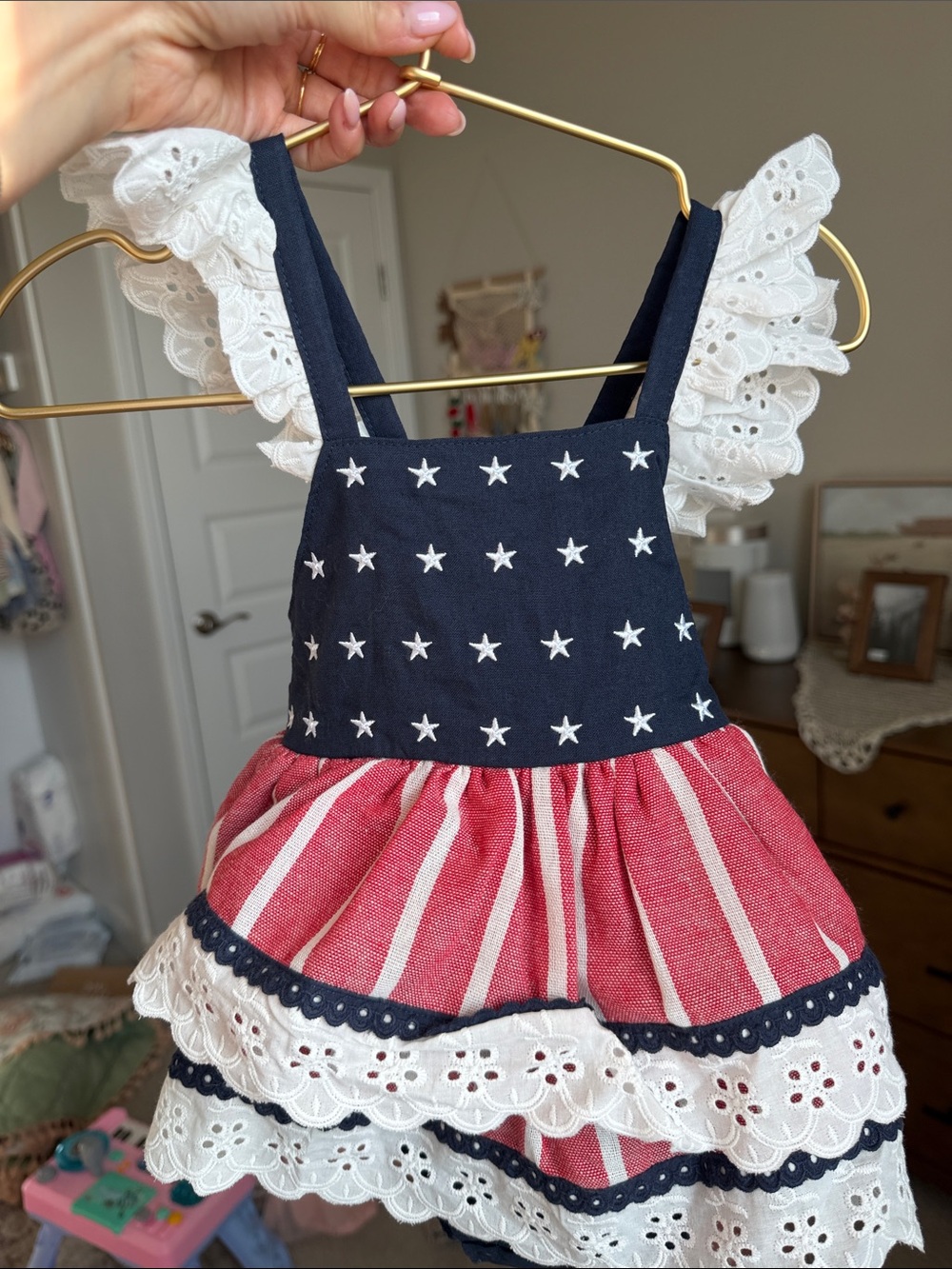 Bums & roses 4th of July dress brand new